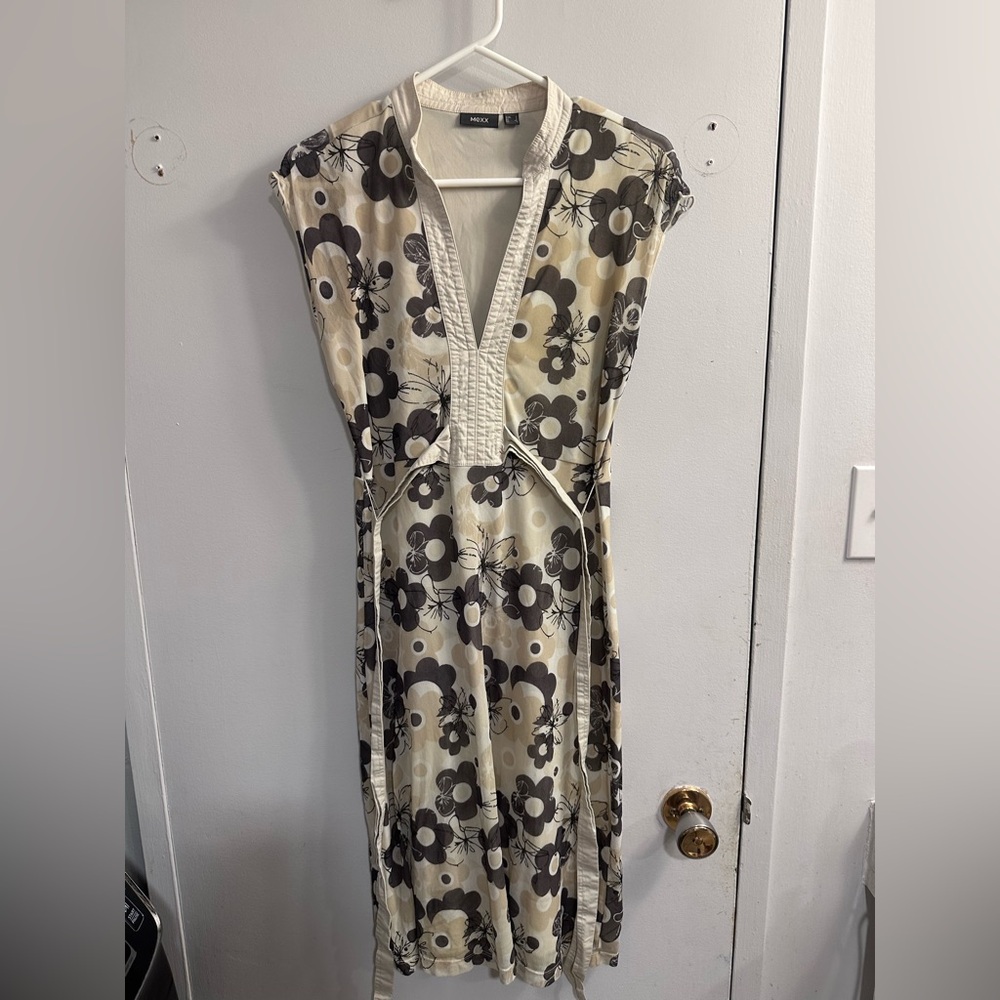 Mexx Black and Cream Floral Maxi Dress